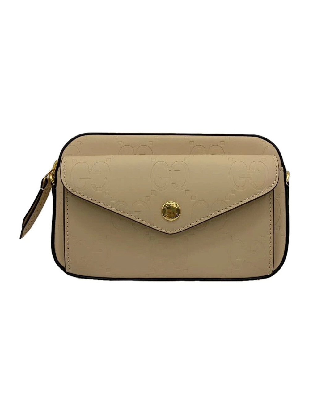 Gucci beige Pink Jumbo GG embossed Chain Crossbody Bag